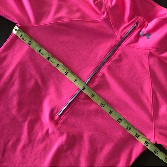 Women’s Pink Under Armour 1/2 Zip Pullover Athletic Top - Picture 9 of 9